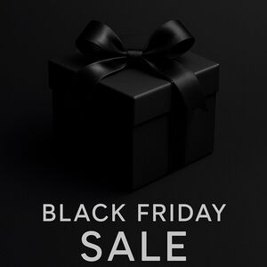 Black Gift Box with Ribbon